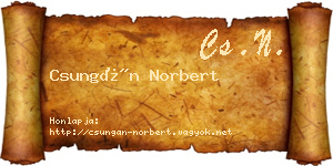 Csungán Norbert névjegykártya
