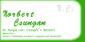 norbert csungan business card